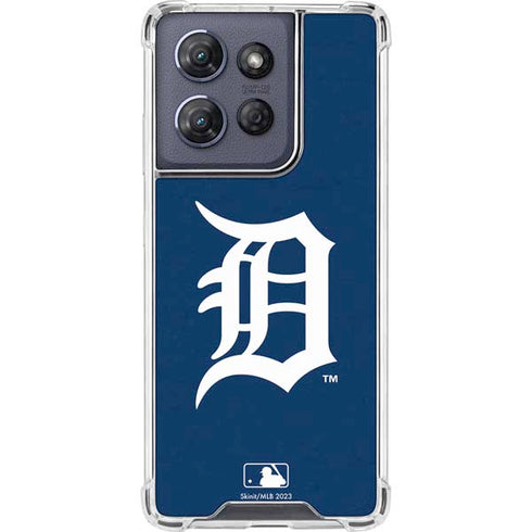 MLB Detroit Tigers - Solid Distressed Moto G Play 5G (2025) Clear Case
